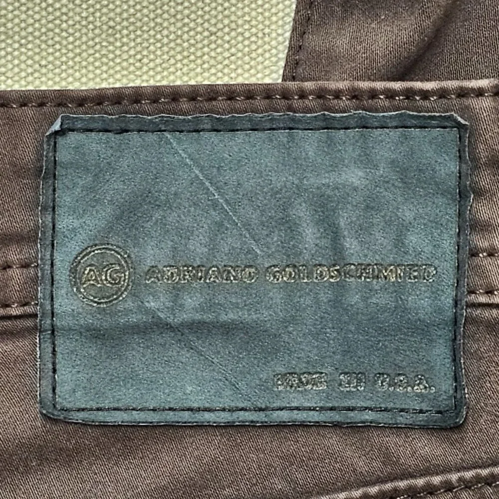 AG Adriano Goldschmied Protege Straight Leg Sueded Pants 30/31